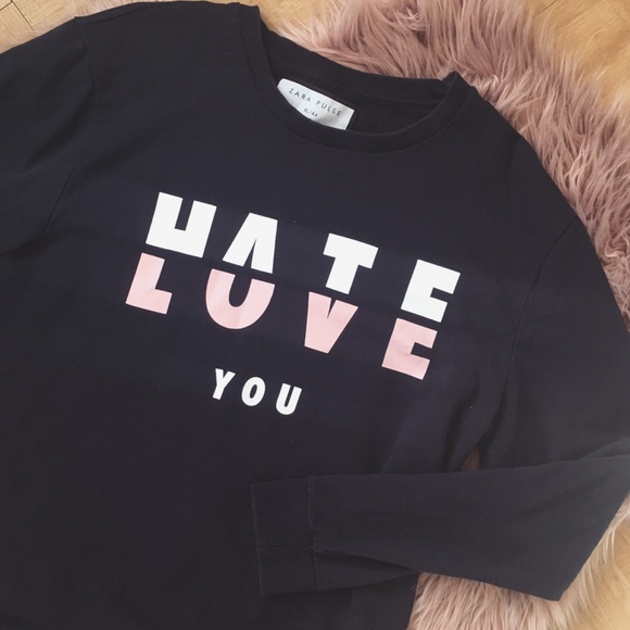love hate sweatshirt